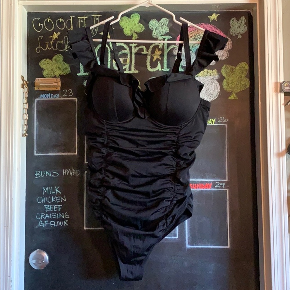 Torrid size 2 black one piece bathing suit